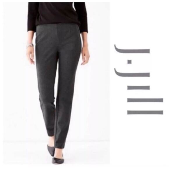 J Jill Ponte Slim Leg Charcoal Gray Pull On Pants XS Stretch Work Thick NEW - Picture 9 of 9